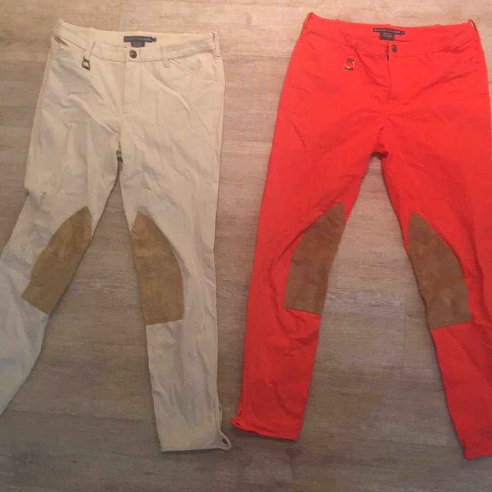 Khaki and peach Ralph Lauren pants